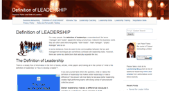 Desktop Screenshot of definition-of-leadership.com